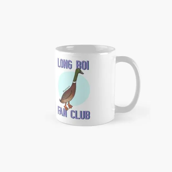 Long Boi Fan Club Blue Classic  Mug Photo Design Cup Printed Drinkware Gifts Coffee Image Picture Handle Round Tea Simple