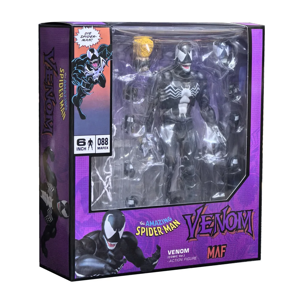 Mafex 088 Venom Action Figure Spider-Man Venom S.h.figuarts Carnage Venom Hand Joint Movable Collection Model Toys Kids Gift