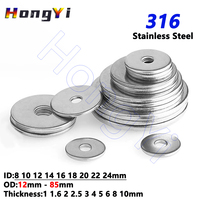 Inner Dia 8 10 12 14 16 18 20 22 24mm 316 Stainless Steel Adjusting Shim Gasket Ultra Thin Flat Washer Thickness 1mm to 10mm