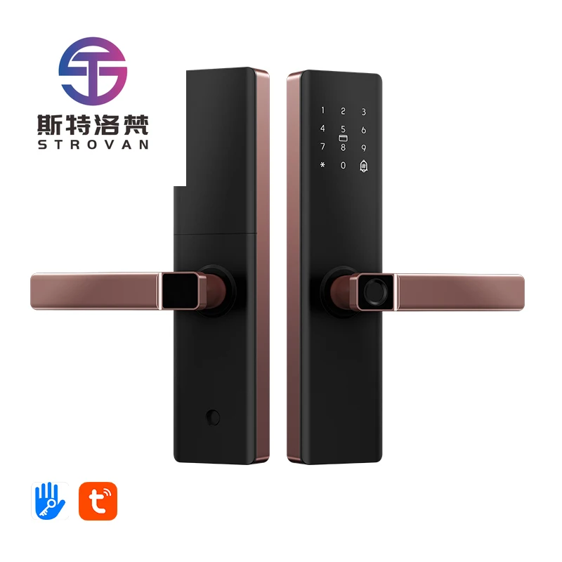 

STLF SOURCE PRICE Wood Door Code Lock Israel Apartment Room Door Automatic Smart Key Finger Print Door Lock