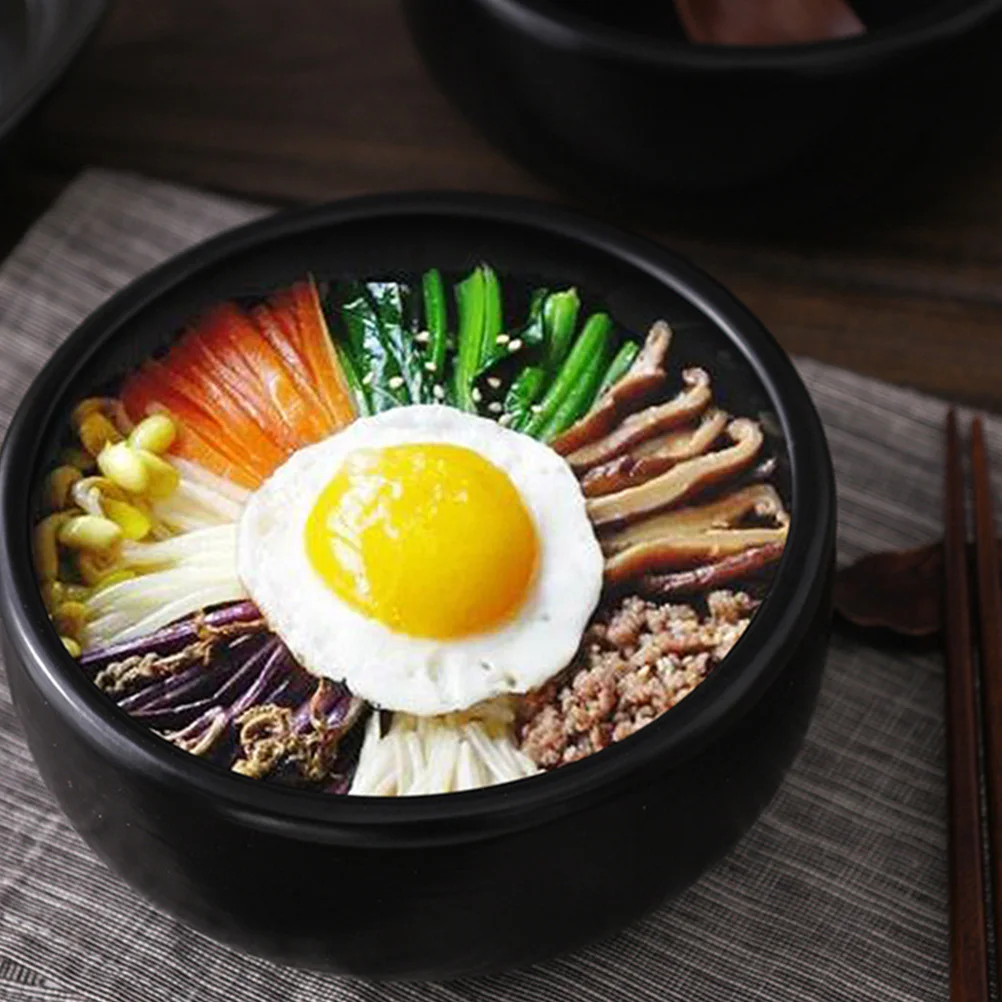 

1 шт., керамическая кастрюля для тушения, рисовая кастрюля для домашнего использования, эффективное сохранение тепла, керамическая кастрюля для приготовления пищи Bibimbap