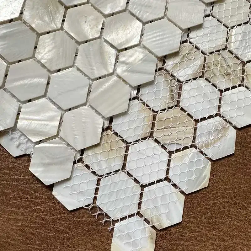 

Shell Mosaic Tile Natural White Mother of Pearl Wall Backsplash Bathroom Tiles fish scale sheet kitchen 17