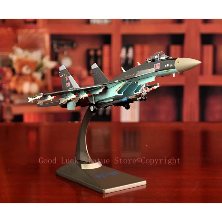 32 CM long Military enthusiast # 1:72 Russia air force modern Simulated aircraft SU-35 Fighter battleplane alloy Model statue