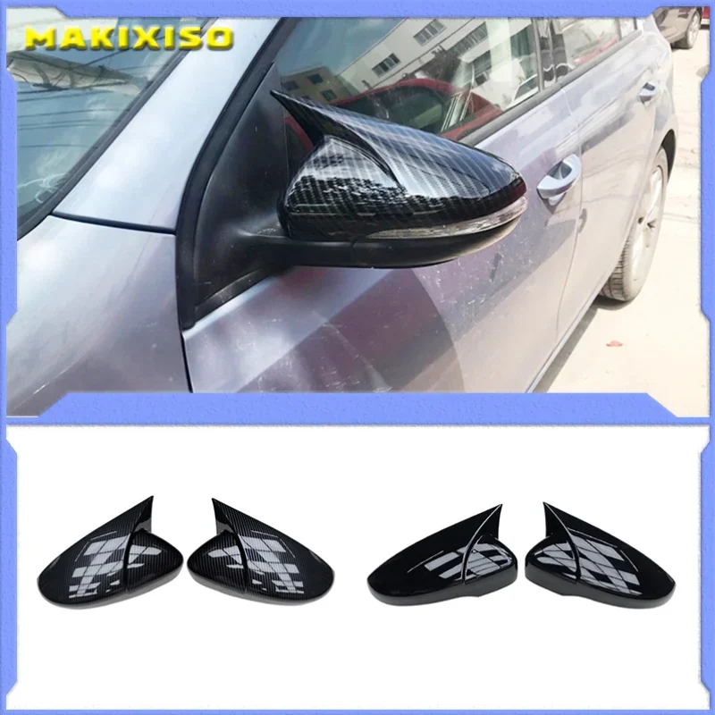 

Side Rearview Mirror Caps Cover For Volkswagen for VW Golf 6 GTI MK6 2009-2014 Door Wing Mirror Cover Trims Trim Holder