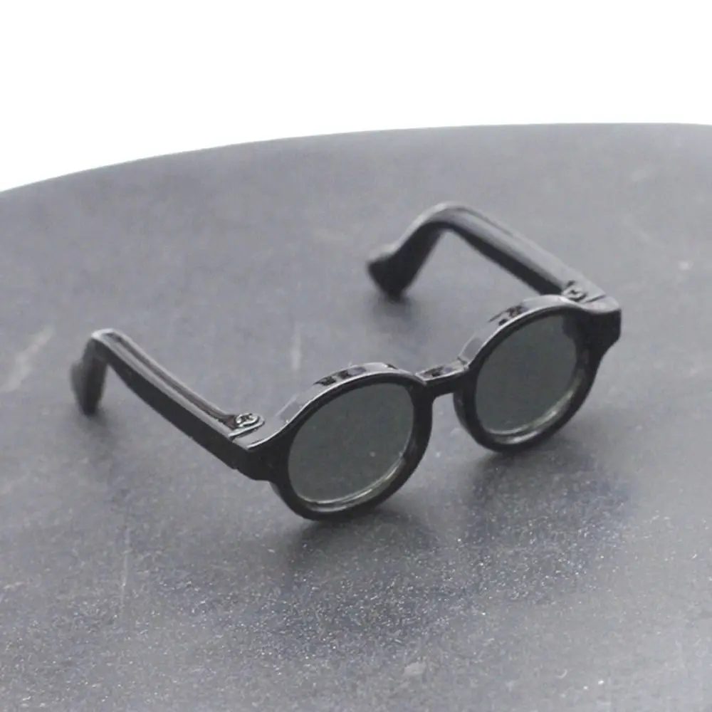 

Lovely Plastic Doll Mini Glasses Multi-color Miniature Doll Accessory Round Frame Glasses Kids Gift
