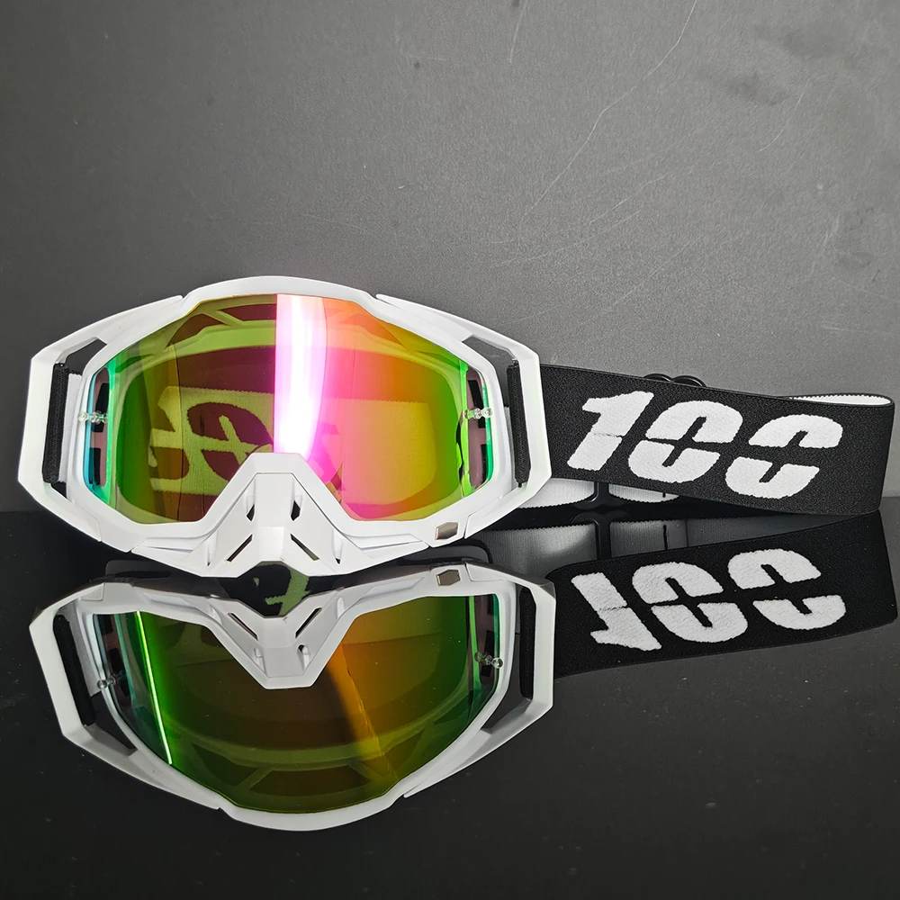 

100 Snow Mountain Breathable Ski Glasses High Definition Lenses Windproof, Sandproof Protective, Men Women All Day Skiing