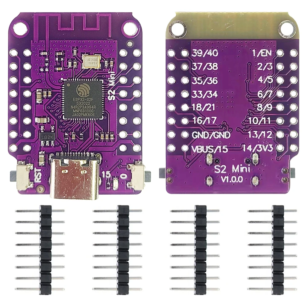 Płytka rozwojowa ESP32 S2 MINI Moduł WIFI 2.4G dla IoT 4MB Flash 32PIN USB Type-C 2MB PSRAM ESP32-S2 — zdjęcie produktu 7