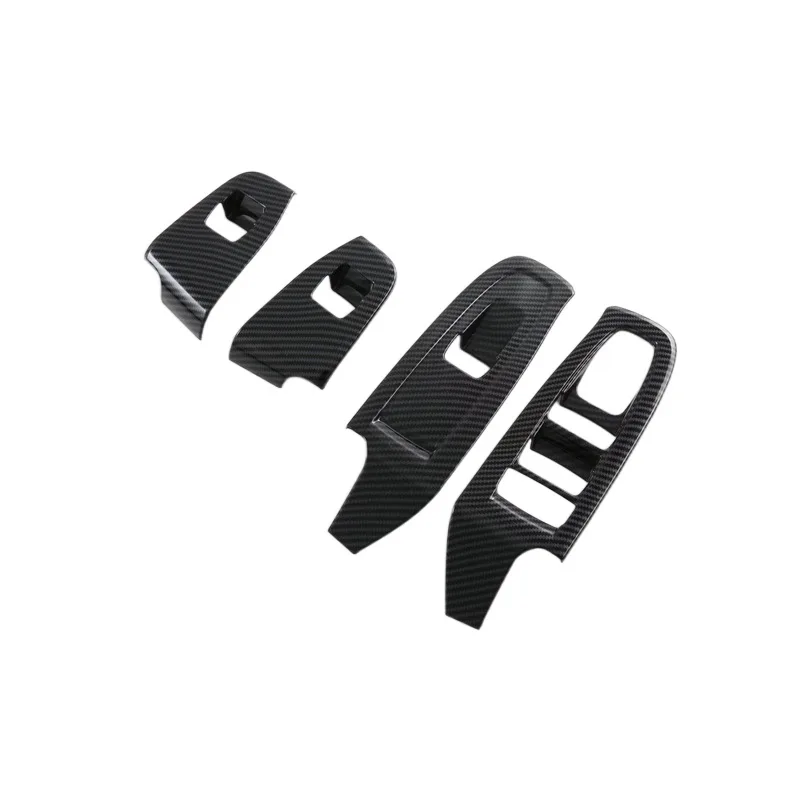 For Subaru Crosstrek 2023 2024 Car Accessories Window Lift Control Switch Cover Carbon Fiber Style Trim