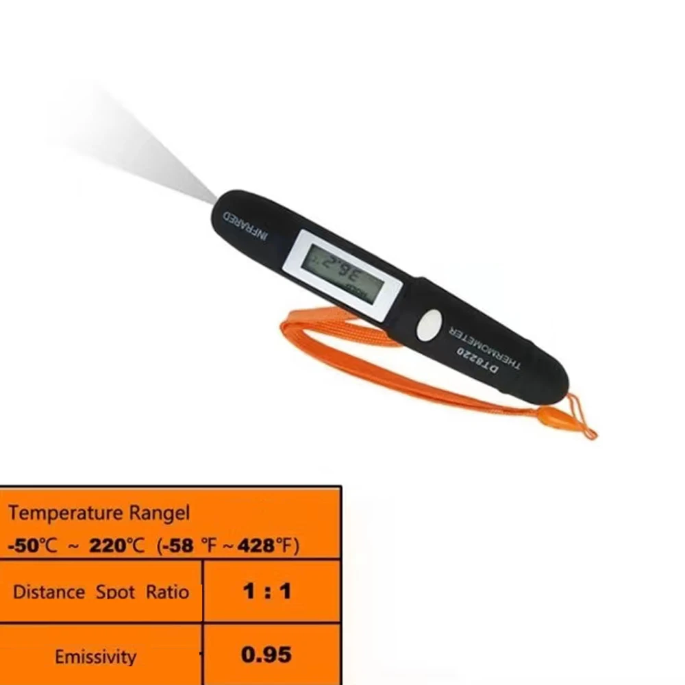 DT8220 Non-contact Digital Infrared Thermometer -50~220 ℃ Laser Temperature Meter Imager Hygrometer Digital Display IR Termomete