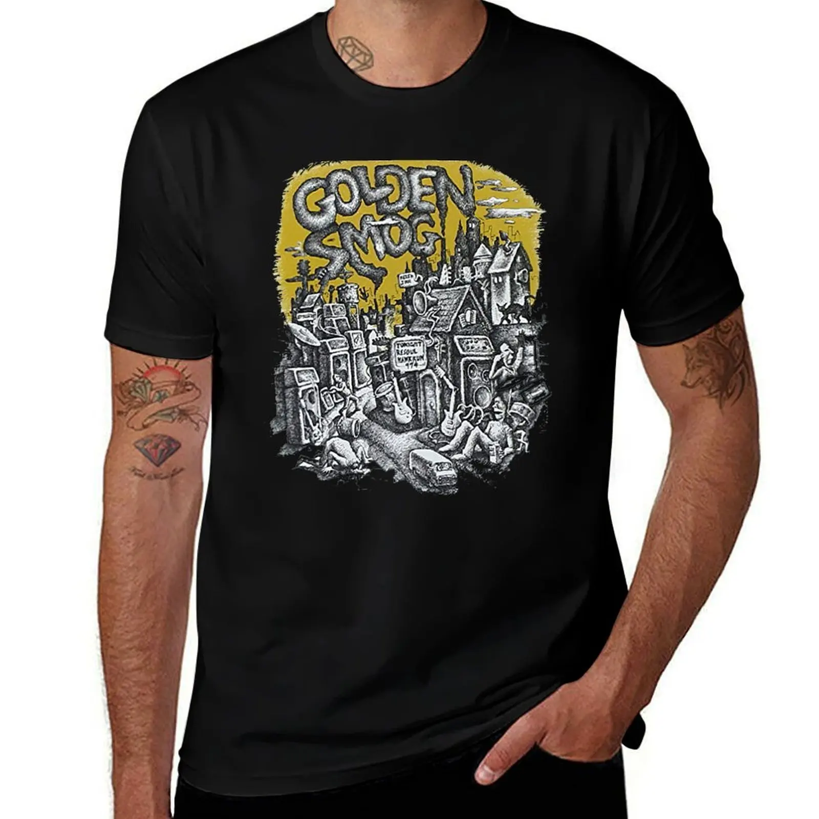golden smog T-Shirt Outdoor Sports Lightweight Tee