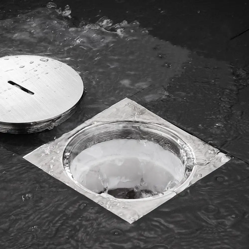 

Stainless Steel Floor Drains Anti-odor Removable Square Shower Drain Tiled Insert Waterproof Bathroom Drainage Kitchen
