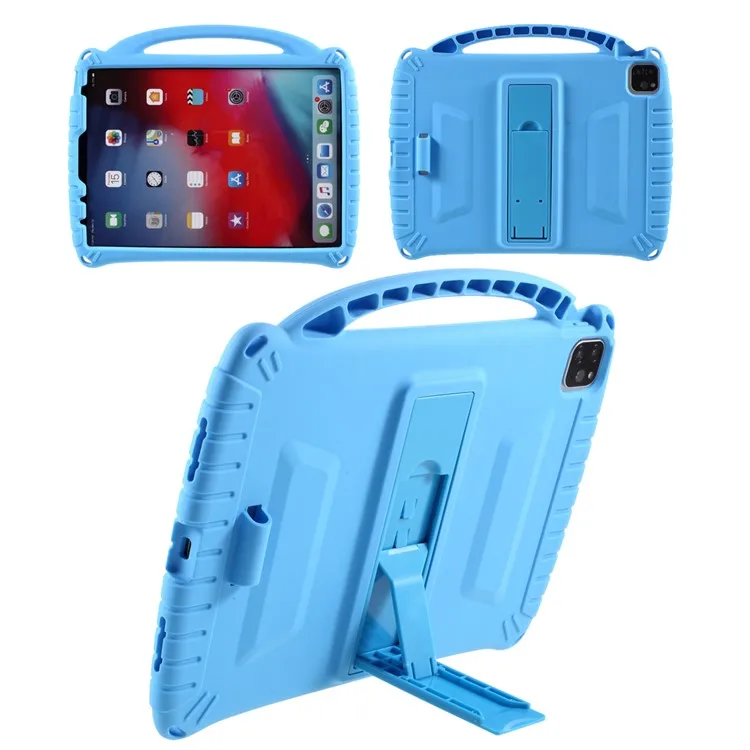 

Shockproof Silicone Protector Tablet Kickstand Case for iPad Pro 11-inch (2021)(2020)(2022) / iPad Air (2020) / Air (2022) - Blu