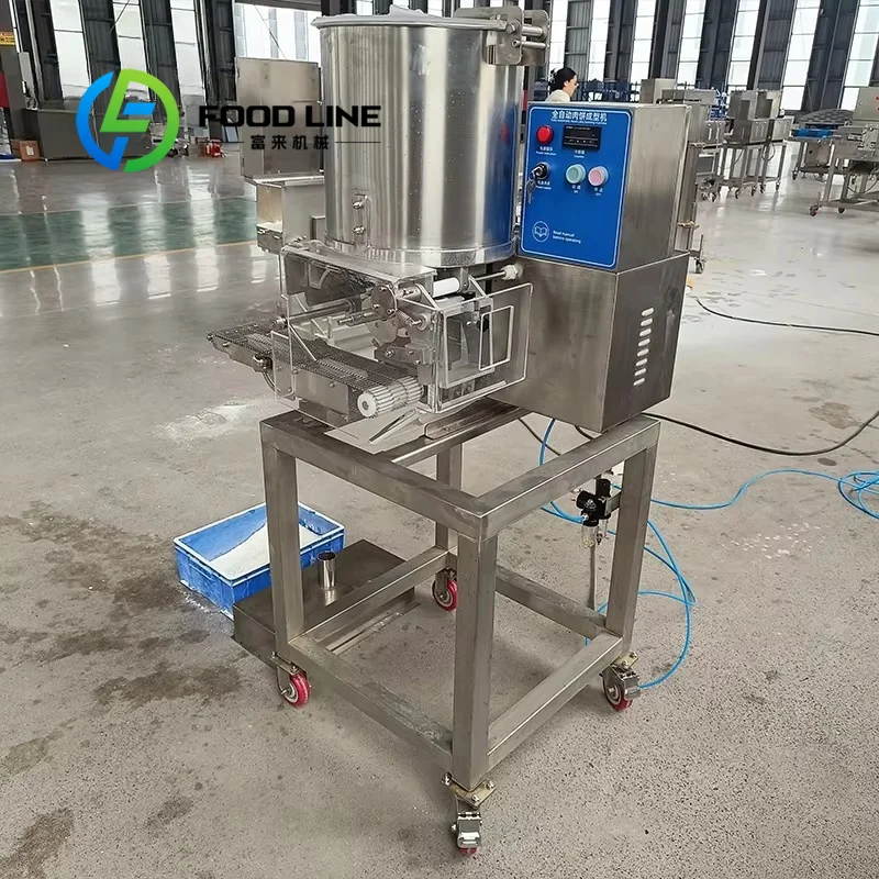 Commercial Burger Patty Maker Machine, Anti‑Stick Molding Plate High Output Commercial Hamburger Patty Production Unit For Food