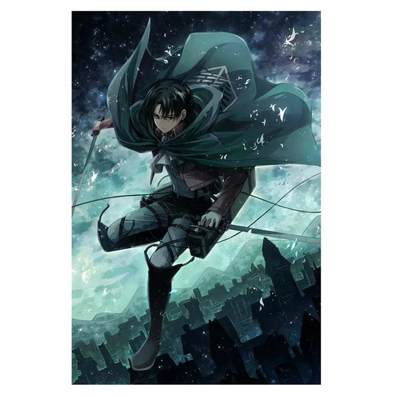 Cuadros Anime Levi Ackerman Poster Pictures Canvas Print Wall Art Home Decor Paintings Living Room Decoration