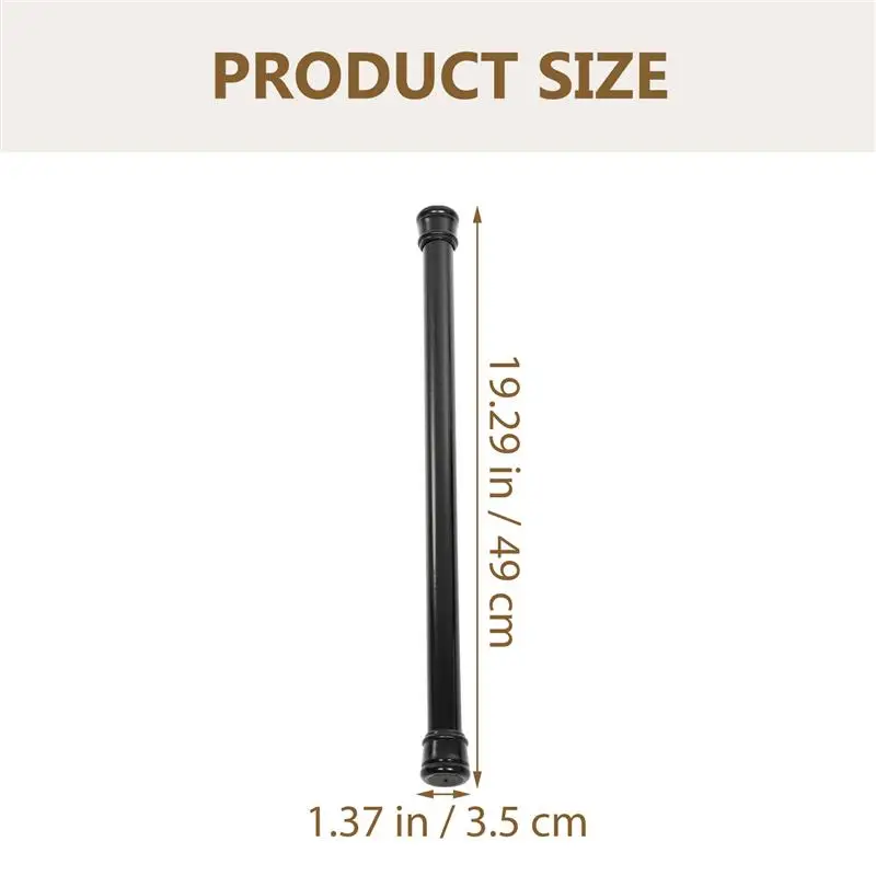 Telescopic Black Shower Curtain Extendable Clothing Hanger Pole Self-locking Without Drilling Wardrobe wardrobe rod
