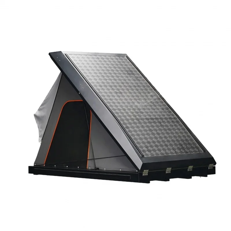 Four Season Triangle Double Layer Ultralight Ultra Thin Aluminum Hard Shell Rooftop Tent 4 Person Waterproof