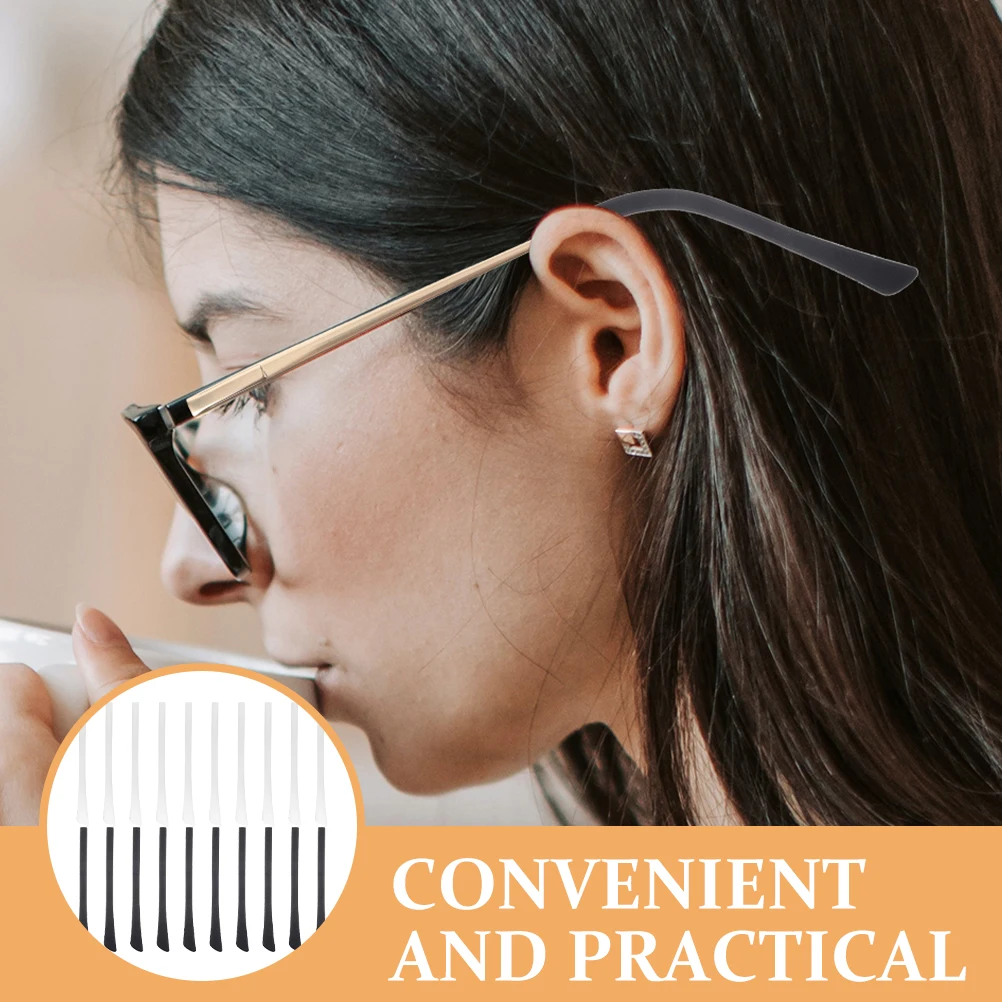 

20pcs Glasses Leg Covers Non-Skid Silicone Eyeglass Ear Grips Lightweight Anti-Slip Eyewear Holders For Outdoor Sports Hiking