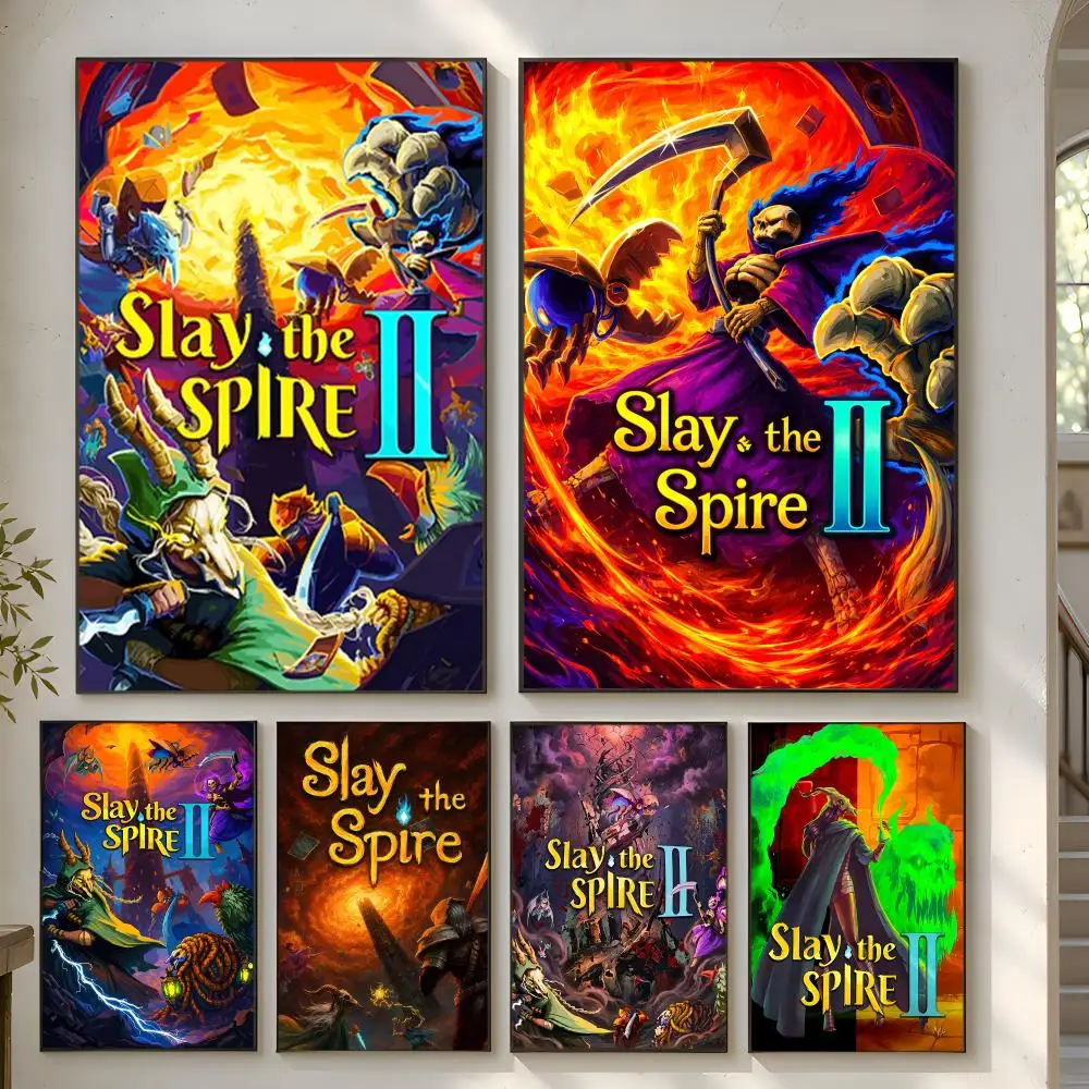 Strategic Game S-Slay the Spire 2 Poster Premium Modern Waterproof Wall Art Pictures for Bedroom Living Room Bar Decor