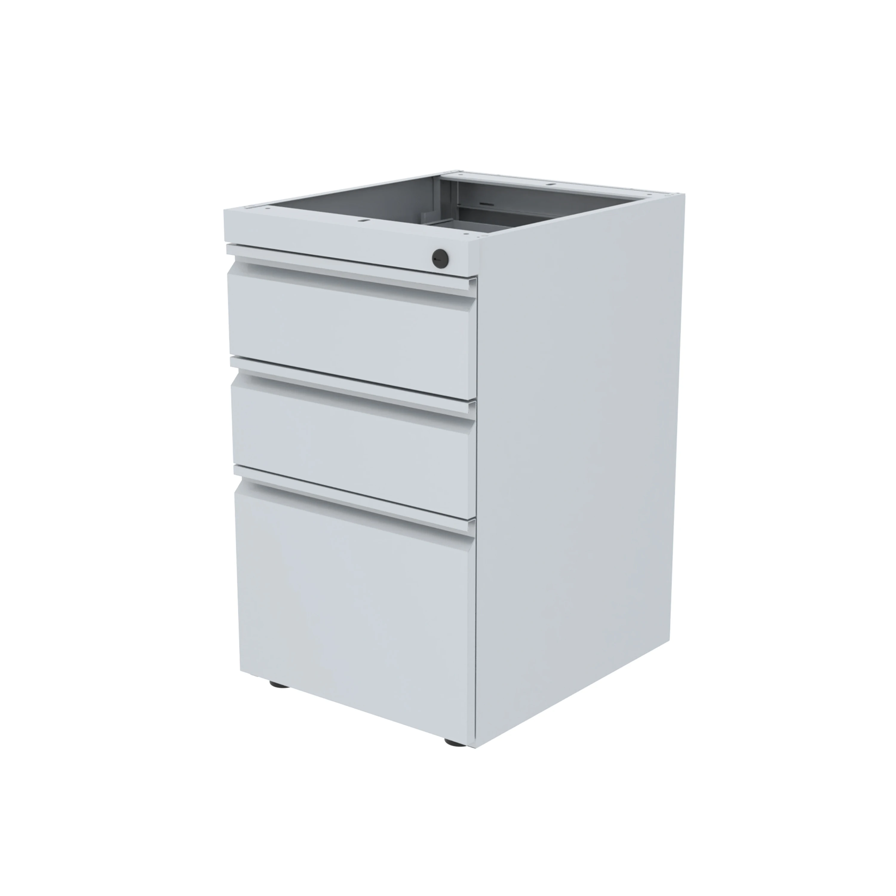 OMNI Modern Fire-Resistant Metal Office Storage Cabinet 3 Drawers-Adjustable Shelves Key Lock File Organization Printer Stand
