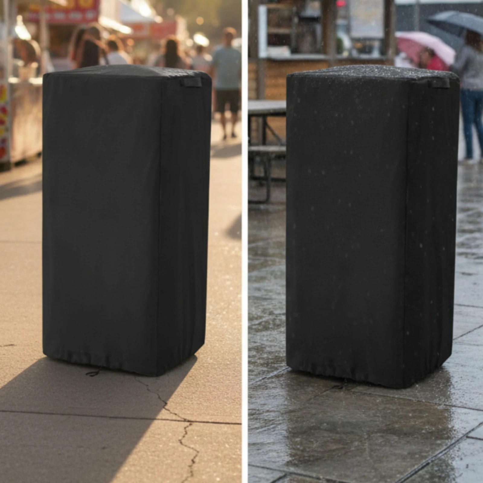 Popcorn Cart Safeguarding Cover with Drawstring Closure Waterproof Popcorn Maker Cart Cover Dustproof Weather-Resistant