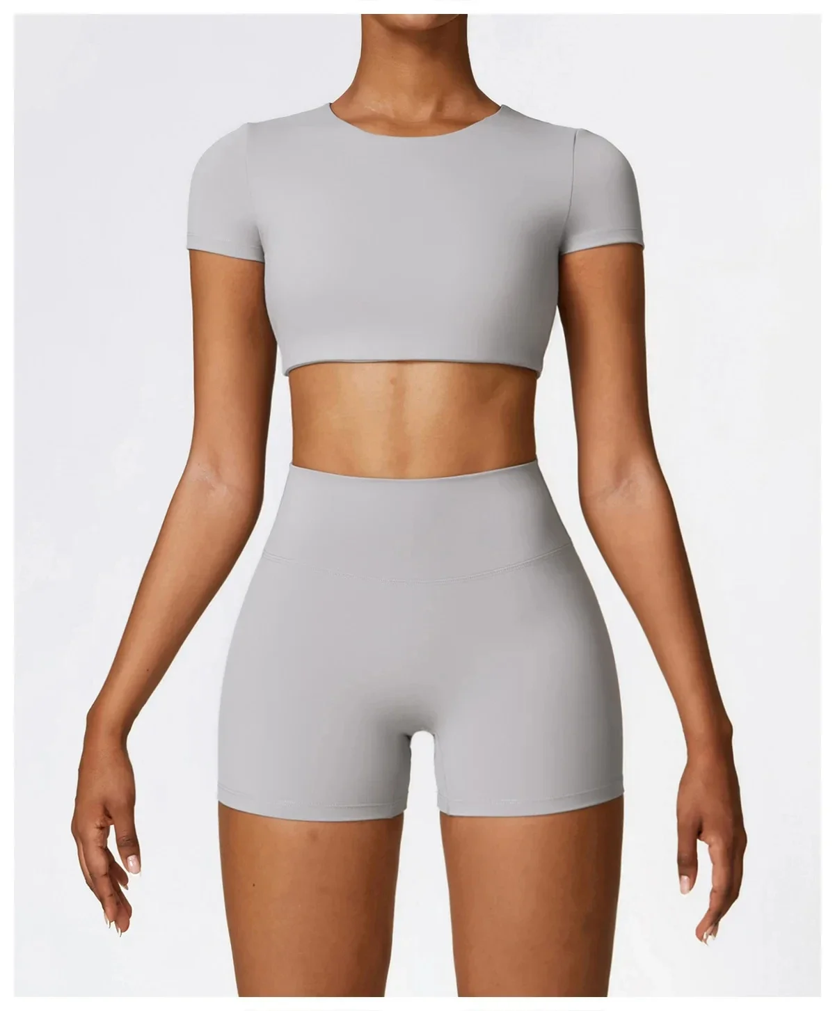 

Комплекты одежды для йоги Спортивная одежда Леггинсы с высокой талией и топ из двух предметов Бесшовный комплект