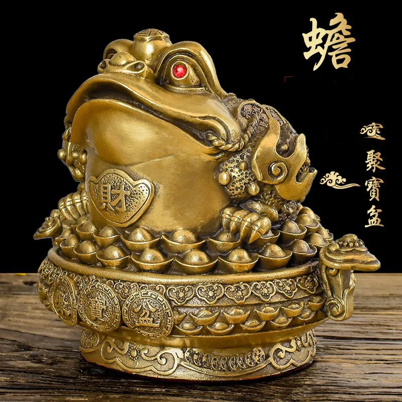

Латунные украшения Ruyi Cornucopia для гостиной и магазина с тремя ножками, золотая жаба, ремесленные украшения