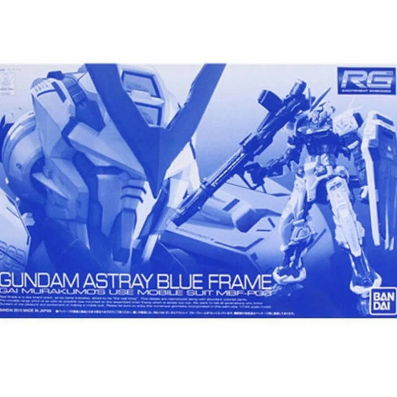 STOCK BANDAI GUNDAM KIT RG MBF-P03 BLUE HERESY Assembled Model Removable Joints For High Quality Collectibles