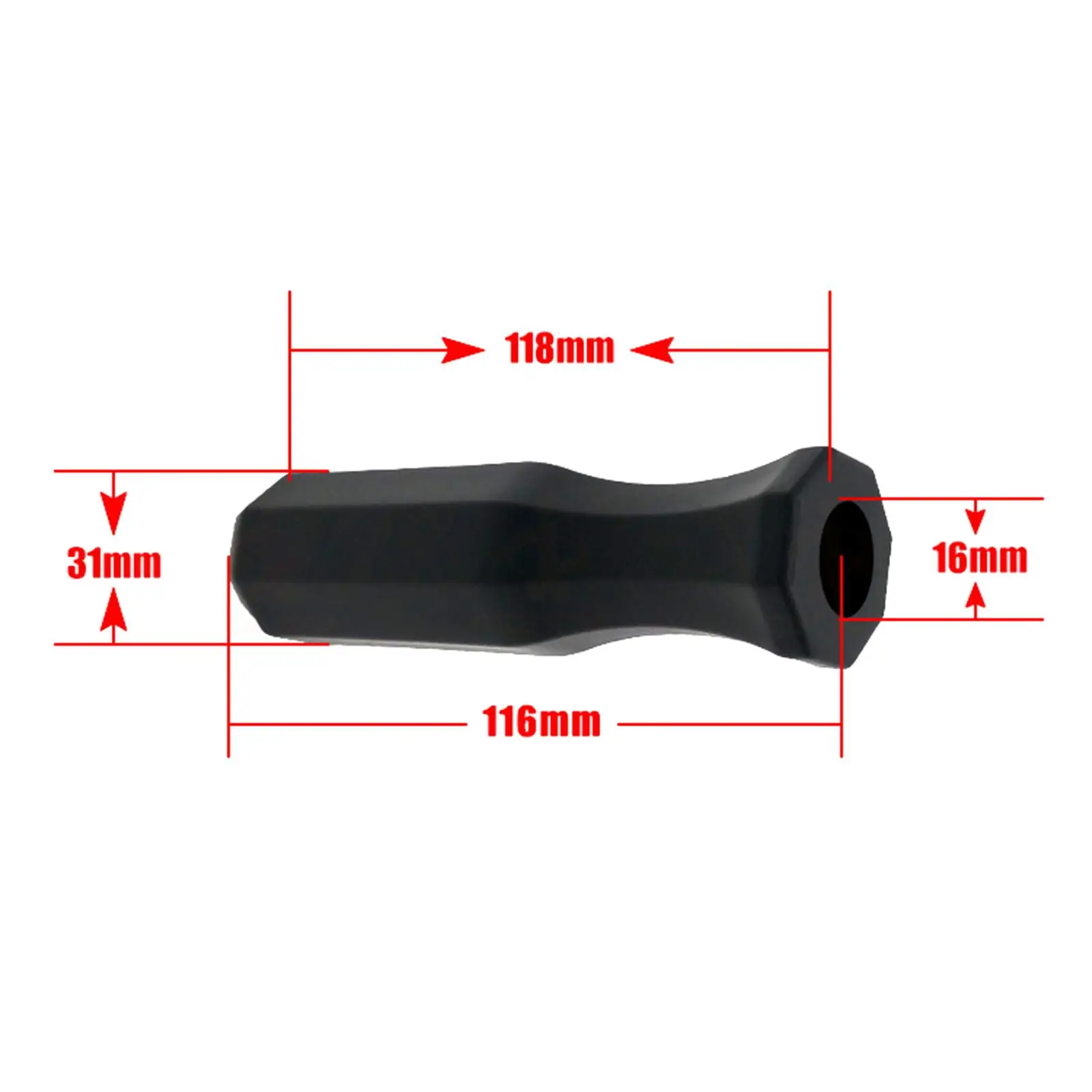 black-foosball-handle-grips-118mm-octagonal-abs-replacement-for-standard-table-football-game-parts