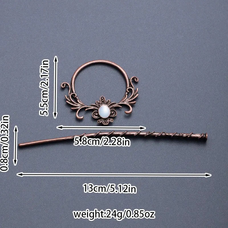 المتفجرة الرجعية فايكنغ الذئب القمر دبوس الشعر الشمال القوطية البوهيمي النرويجية نمط شخصية مجموعة إكسسوارات الشعر الموضة