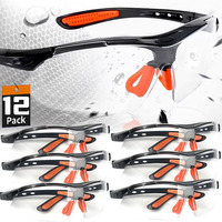 1/12pcs Safety Goggles Eye Glasses for Cycling Working Women Men Clear Eye Sand Prevention Anti-Splash Wind Dust Proof Eyewears