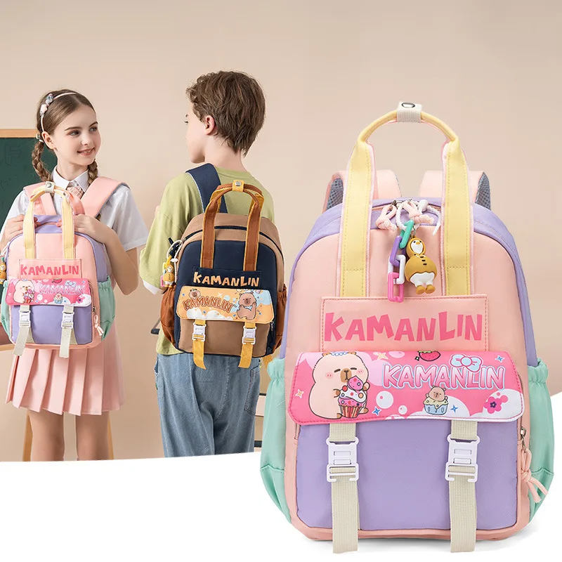 Cute Capybara Children School Bags For Boys Girls Kids backpack Primary School Backpack Waterproof Schoolbag Book Bag