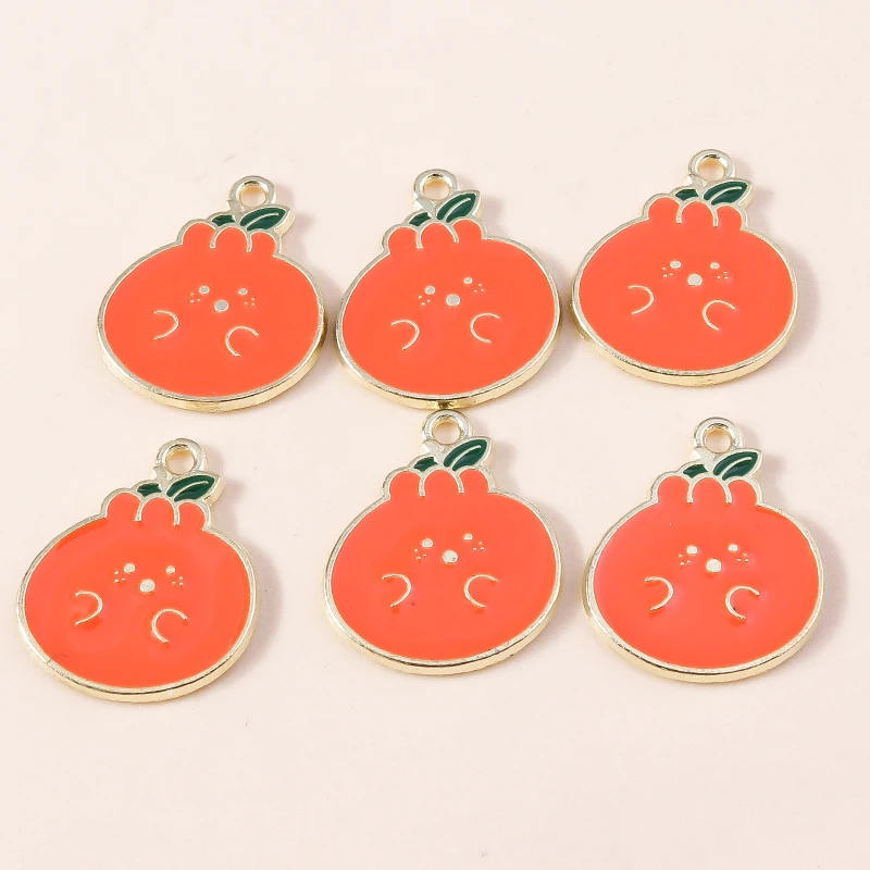 20 Stück Niedliche Gemischte Frucht-Anhänger Emaille Erdbeer-Trauben-Kirsch-Charms für Schmuckherstellung Halsketten Ohrringe DIY Basteln Geschenk – Detail 14