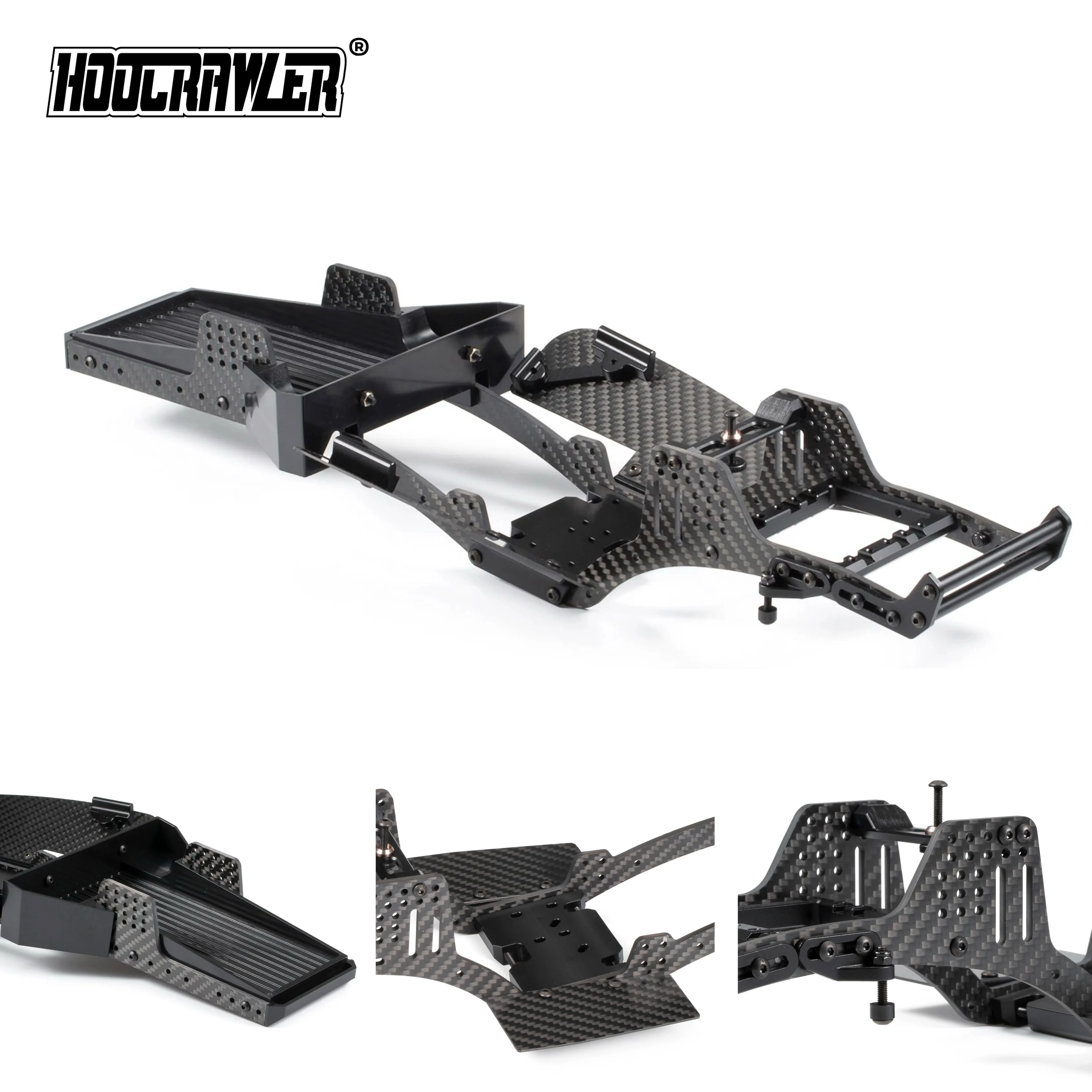 

Комплект шасси Forward Skid Carbon LCG с направляющими для кузова Cheater Bed Boat для AR44 AR45 Capra F10 Portal Axle Power Wagon Cab