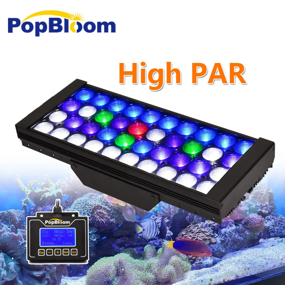 PopBloom-T30 Programmable Marine Aquarium Led lighting Saltwater Coral Reef Aquarium Lamp For 60cm Aquarium Reef Fish Tank Light