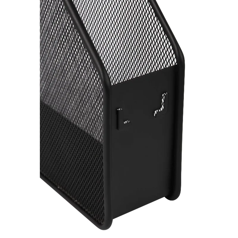 File Organizers, Metal Mesh Magazine File Holder, Black, One Compartment