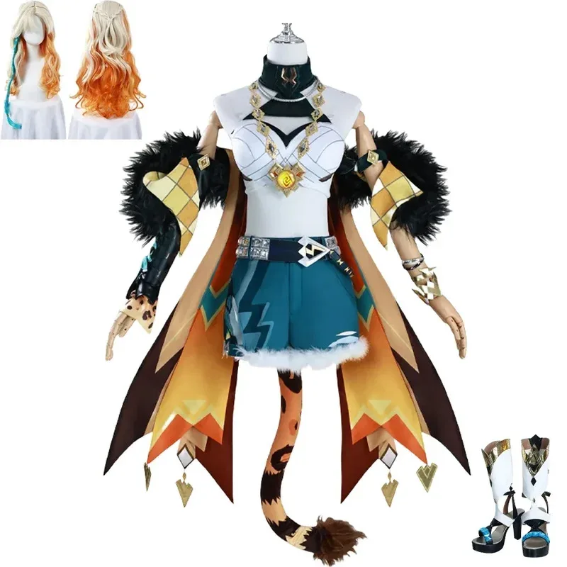 لعبة Genshin Impact الساخن تأثيري Xilonen زي لوليتا اليدوية موحدة حفلة الهالوين الأساسية مجموعة كاملة صديقة للميزانية