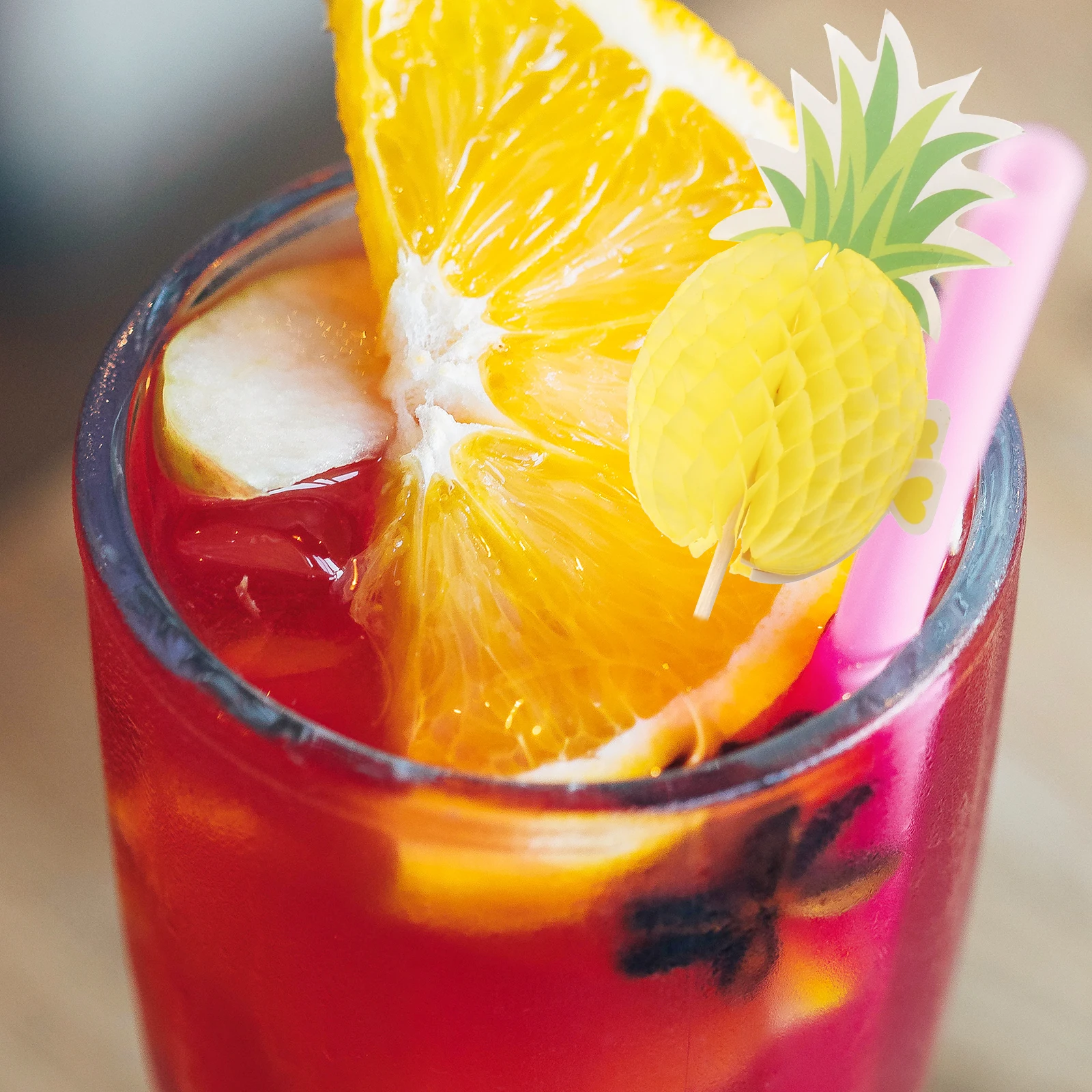 

100pcs Colorful Paper Umbrellas Cocktail Picks Decorative Cake Toppers Drink Parasols For Beverages Desserts Pineapple Picks