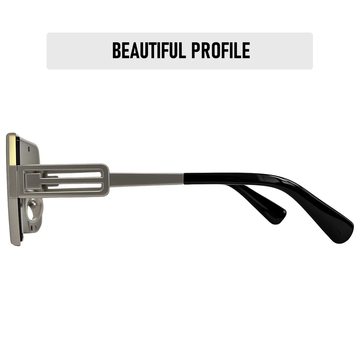 Quadratische Steampunk-Sonnenbrille für Damen 2026 Einteilige UV400-Schutz Sonnenbrille für Herren Markendesign Modische Brille Gafas De Sol Hombre – Detail 5