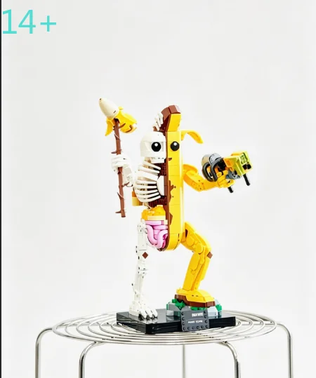 

Moc lnright shop In Stock MOC Banana Man Room Decoration Creative Childrens Christmas Gift In Stock 1414pcs