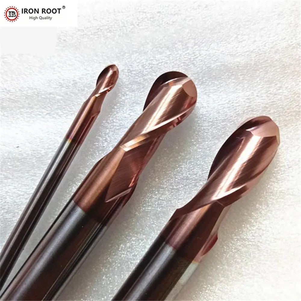 20P Ball Nose End Mill, HRC58, R1.5mm-R6.0mm, CNC Lathe Turning Tool Tool 2 Flute Ball Nose Carbide End Mill, Milling Tool