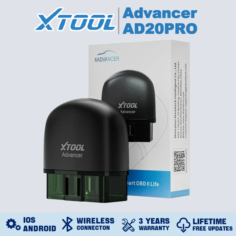 XTOOL OBD2 Scanner AD20PRO Bluetooth OBDII Code Reader Full System Diagnostic Tool Battery Test Oil Reset Software Free Update