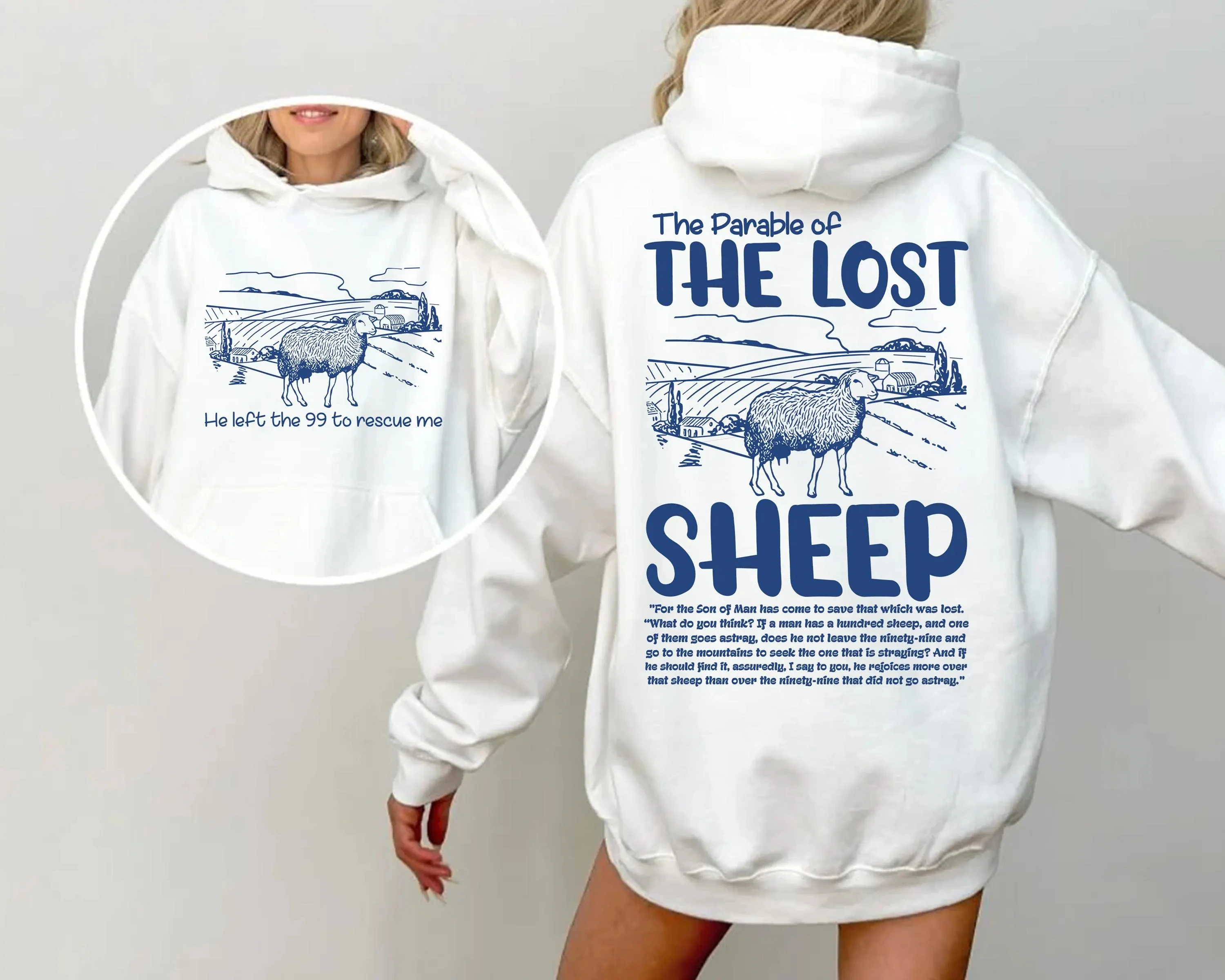 

The Lost Sheep Hoodie Men's and Women's Long Sleeve Sweatshirt Pullover Y2k Tops Fashion Autumn and Winter Clothing Hoodies