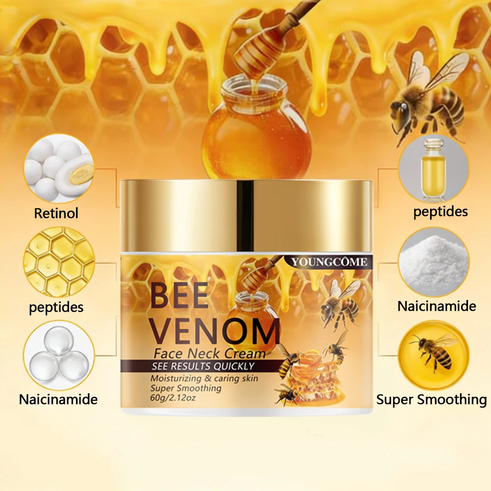YOUNGCOME Bee Venom Face & Neck Cream: Fast-Absorbing Moisturizing Care for Super Smooth Skin 40/60ML