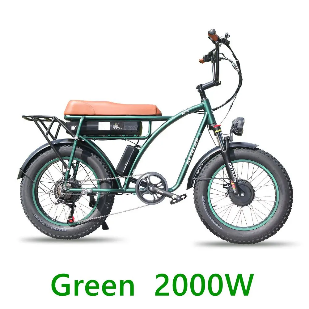 23AH Lithium Battery E-Bike 1000W 2000W Motor 20x4.0 inch Fat Tire Electric Bike With LED Headlight