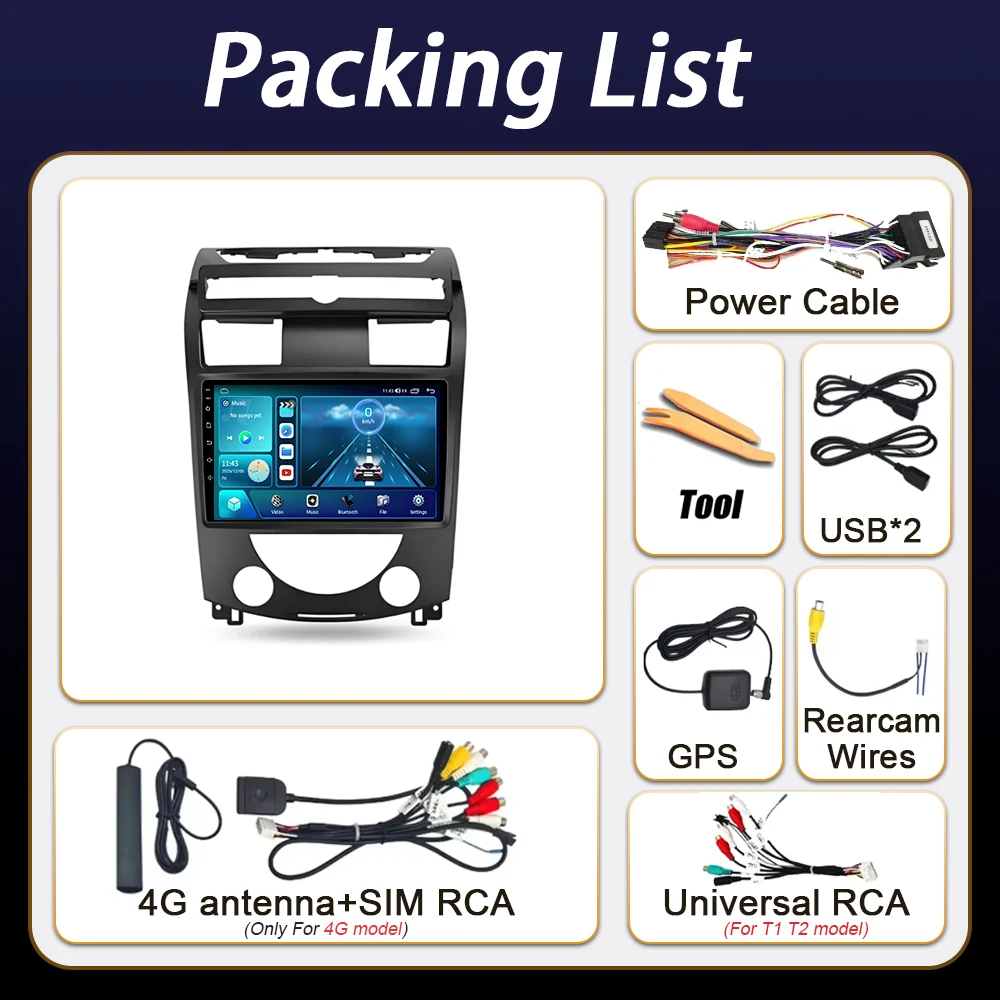 Android Carplay Auto For SsangYong Rexton Y250 2 2006 - 2012 Car Radio Player Multimedia Stereo Navigation GPS Video Bluetooth