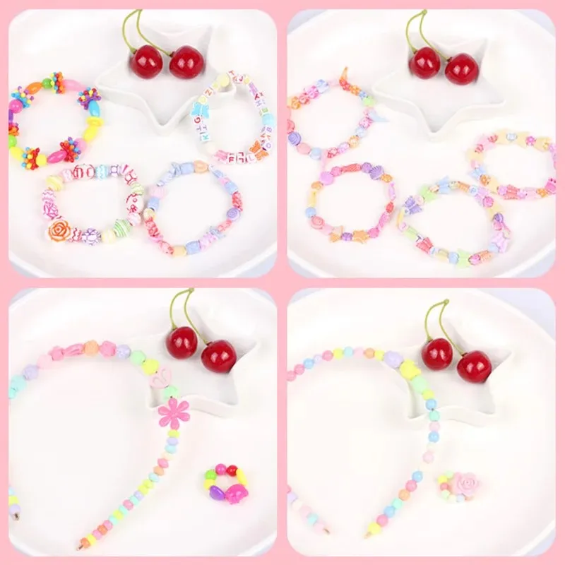 DIY Handmade Beaded Children's Toys Creative Loose Spacer Beads Making Bracelet Necklace 24 Grid Girl Jewelry Set Girl Toy Gift