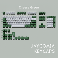 GMK Cheese Green PBT Keycaps Cherry Profile 126 Keys Big Set ISO Layout Key Caps For Mechanical Gaming Keyboard GMK75 Wooting