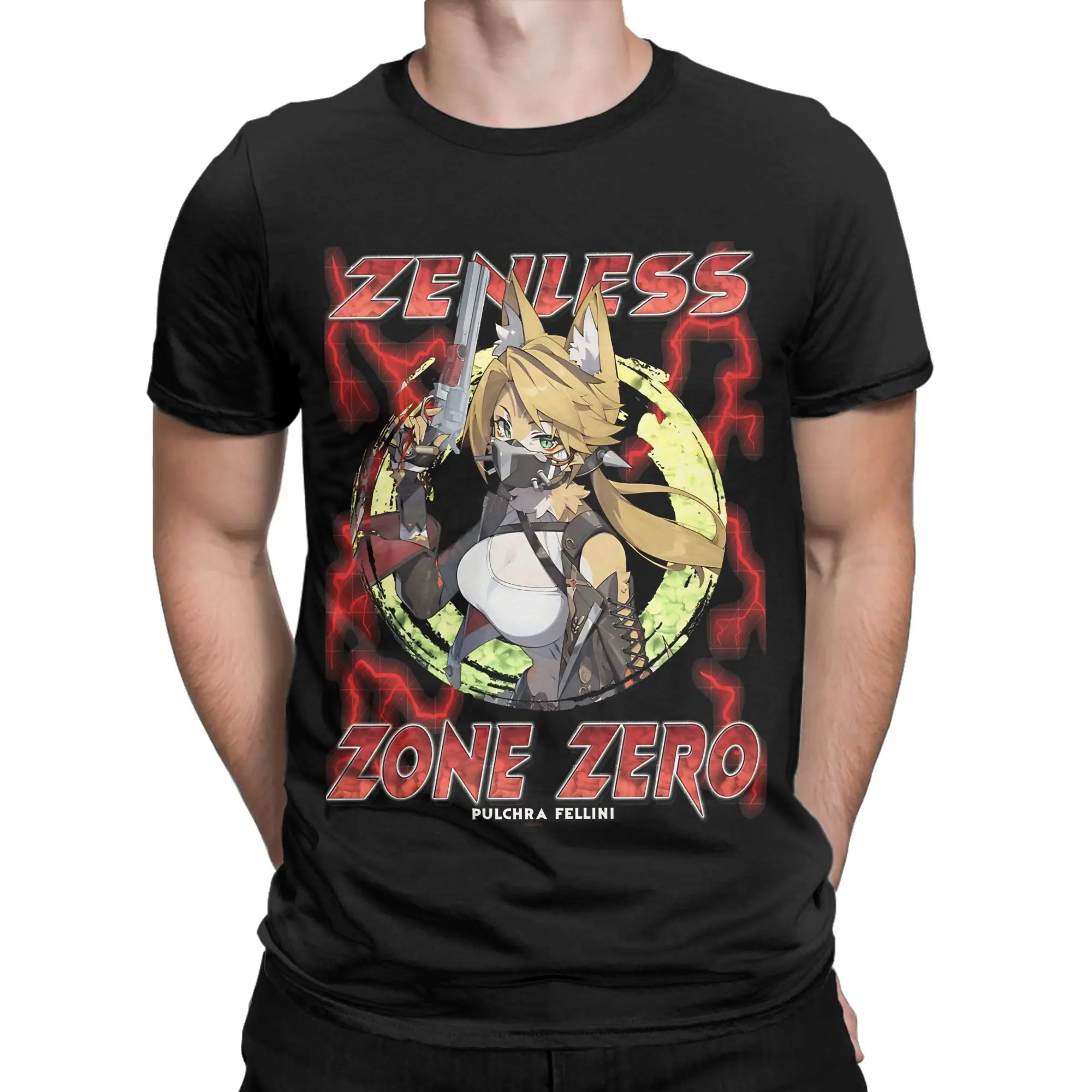Zenless Zone Zero Pulchra Fellini Essential Shirt Funny 100% Cotton T-Shirt Zenless Zone Zero Tops Tees For Men