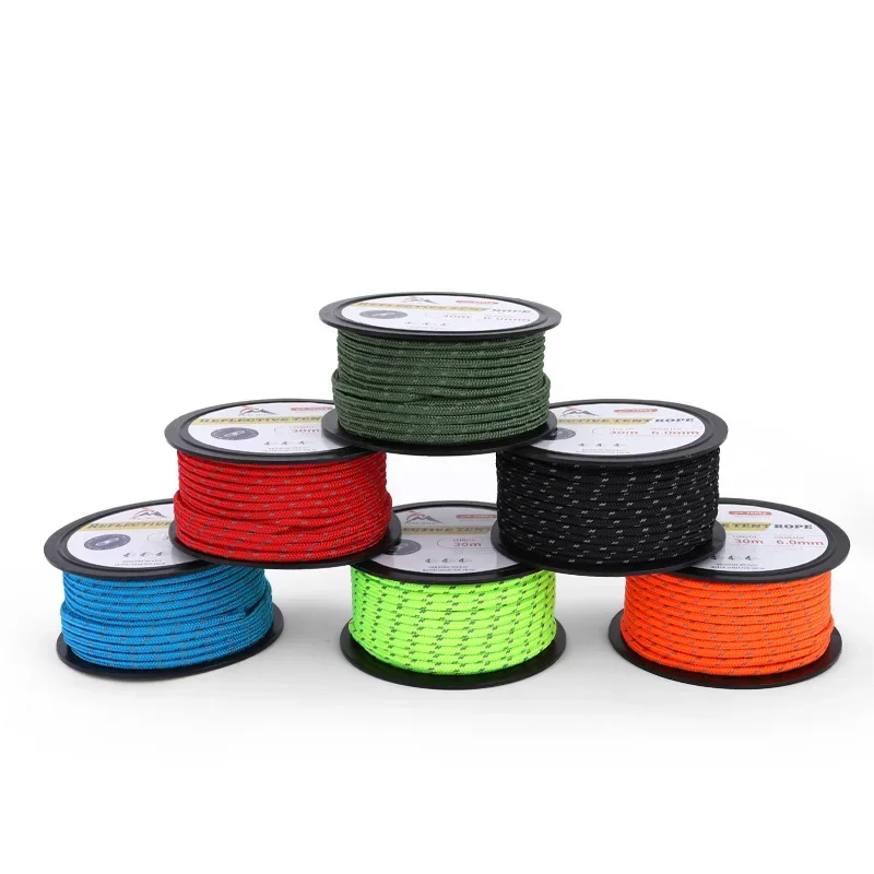 30 meter parachute and 6mm tactical parachute rope camping camp accessories DIY woven rope outdoor survival equipment