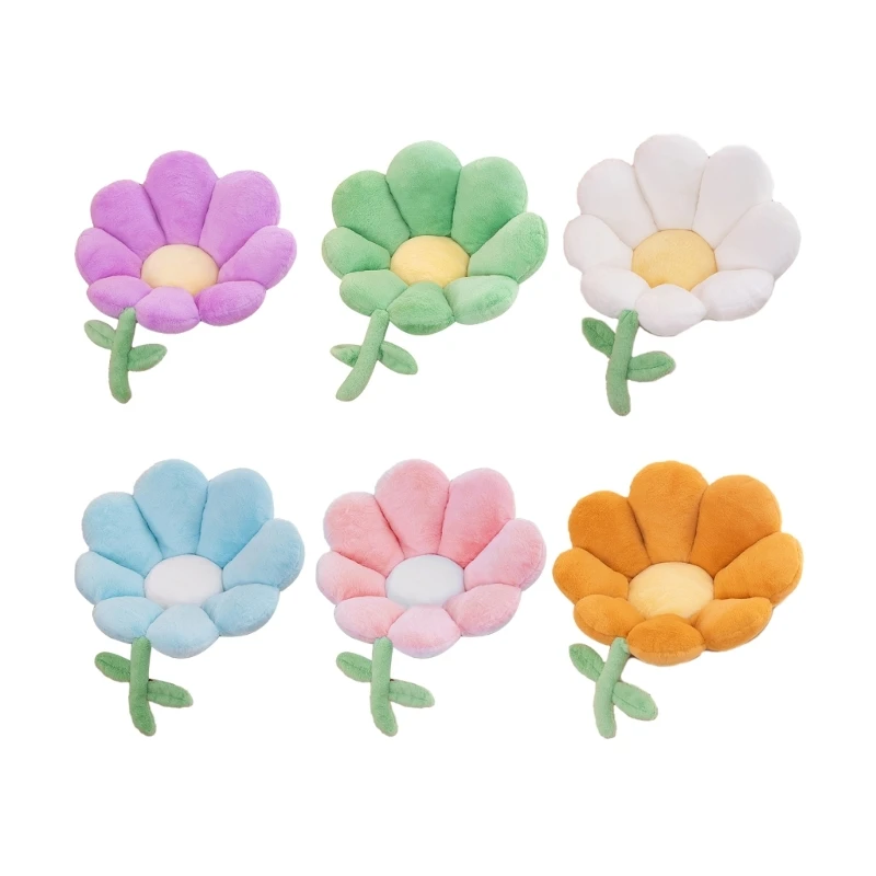 

77HD Soft Stuffed Flower Baby Pillow Photo Props Newborn Crib Decoration Sleeping Toy